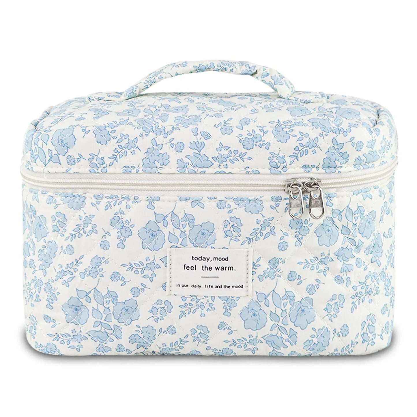 Floral Quilted Makeup Organizer